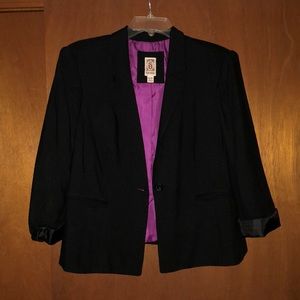 Black 3/4 Sleeves Blazer
